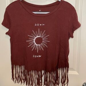 Burgundy American Eagle T